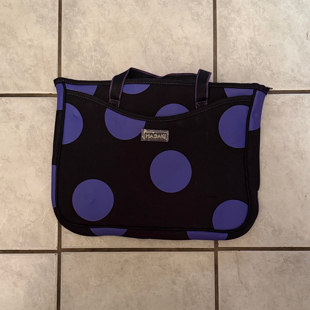 Black and Purple Polka Dot Women's Bag